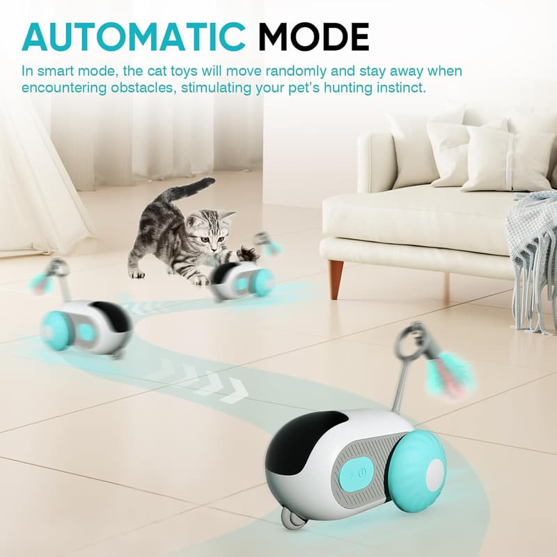 Interactive Smart Electric Cat Toy with Turbo Tail - USB Rechargeable