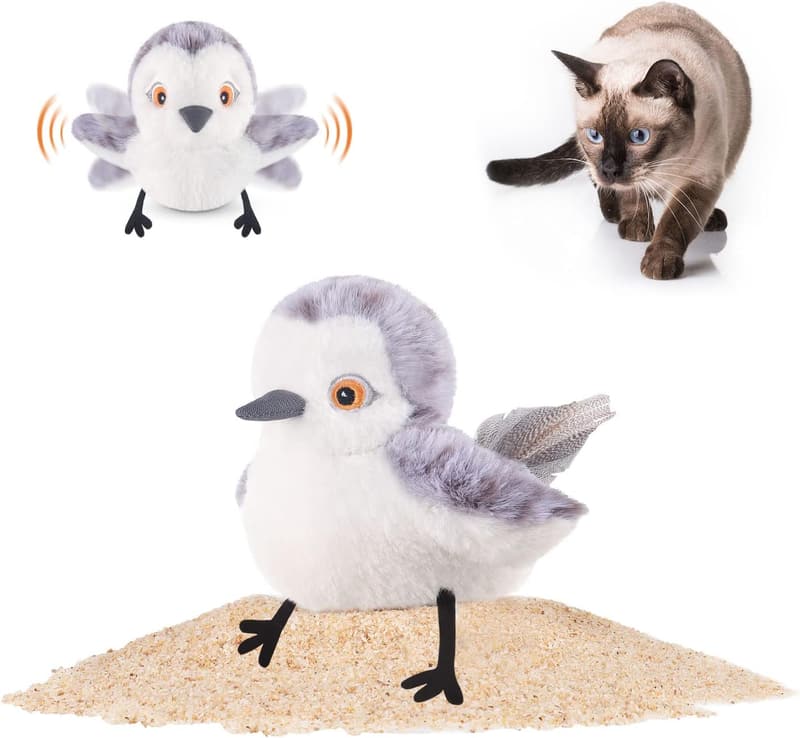 Rechargeable Interactive Flapping Bird Cat Toy