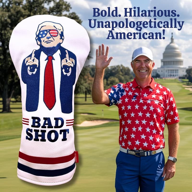 Funny Golf Headcovers - Trump Driver & Putter Set for Dad