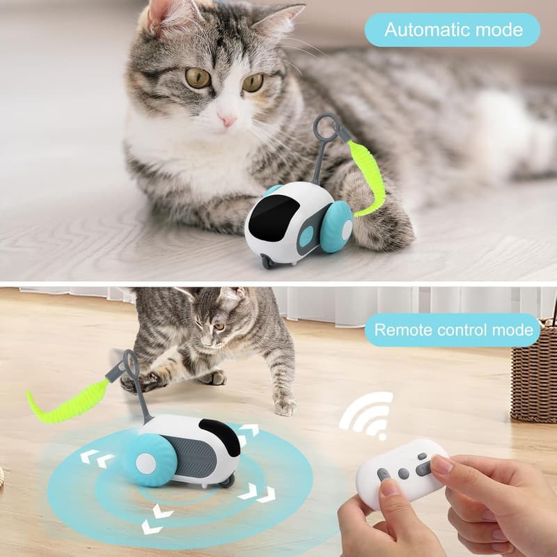 Interactive Remote Control Cat Toy with Smart Obstacle Avoidance