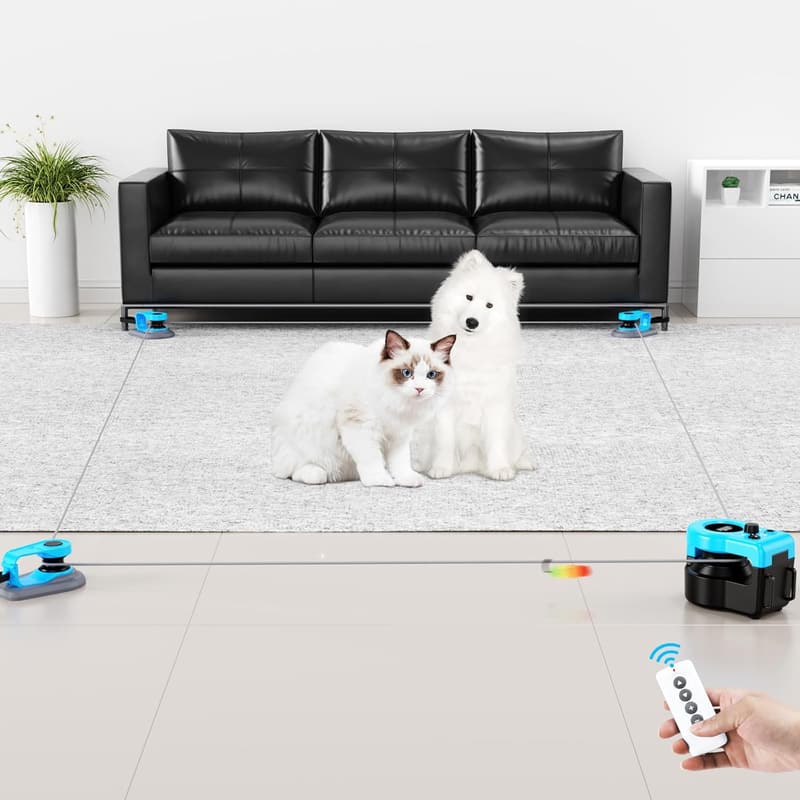 Interactive Cat Toy with Remote Control - Sky Blue