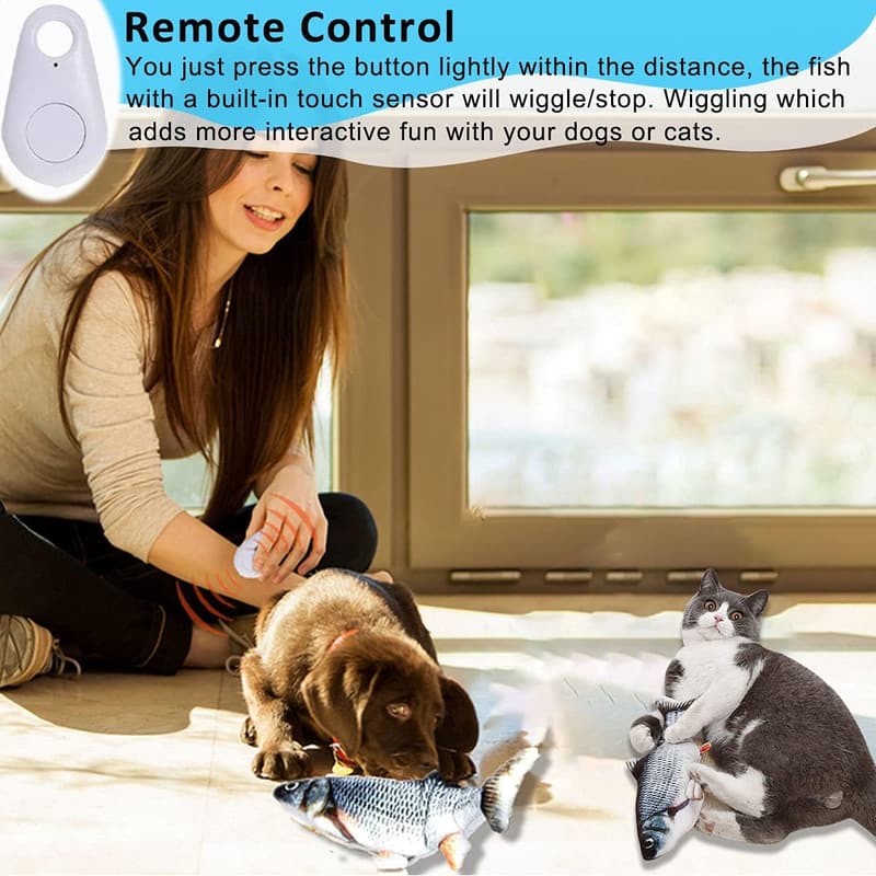 Interactive Electric Flopping Fish Toy for Cats & Small Dogs
