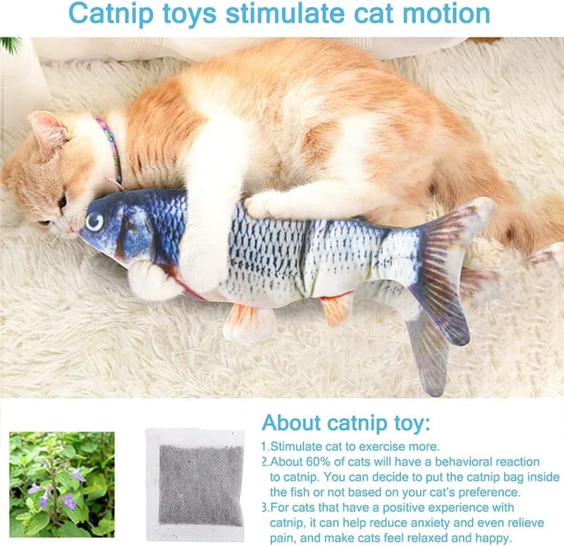 Interactive Electric Flopping Fish Toy for Cats & Small Dogs
