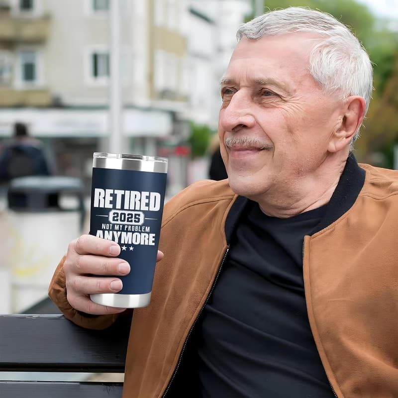 Funny Retirement Tumbler for Men - 
