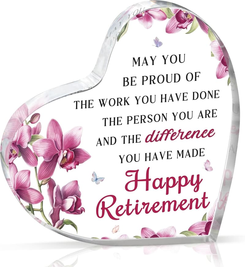 Unique Acrylic Retirement Keepsake for Women - 2024 Gift