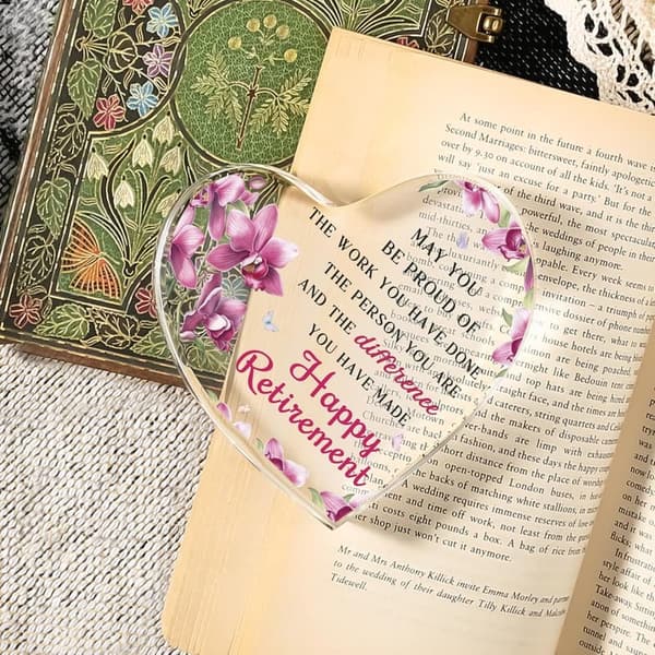 Unique Acrylic Retirement Keepsake for Women - 2024 Gift