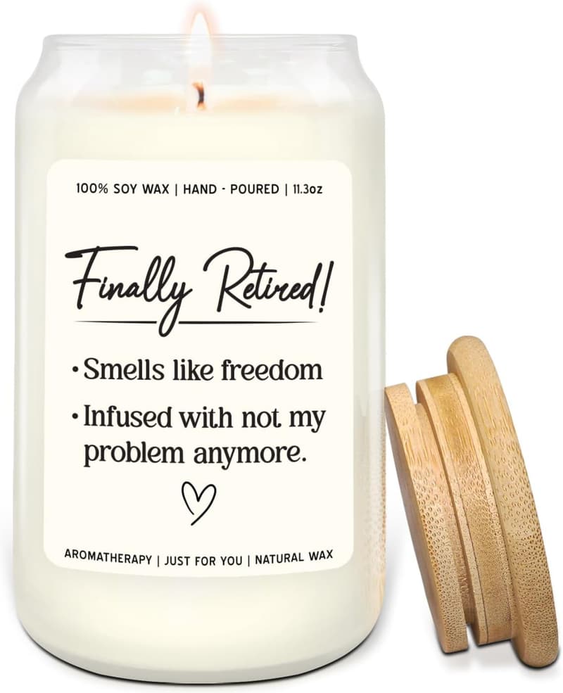 Funny Retirement Candle - Perfect Gift for Women, Moms, Nurses, Teachers