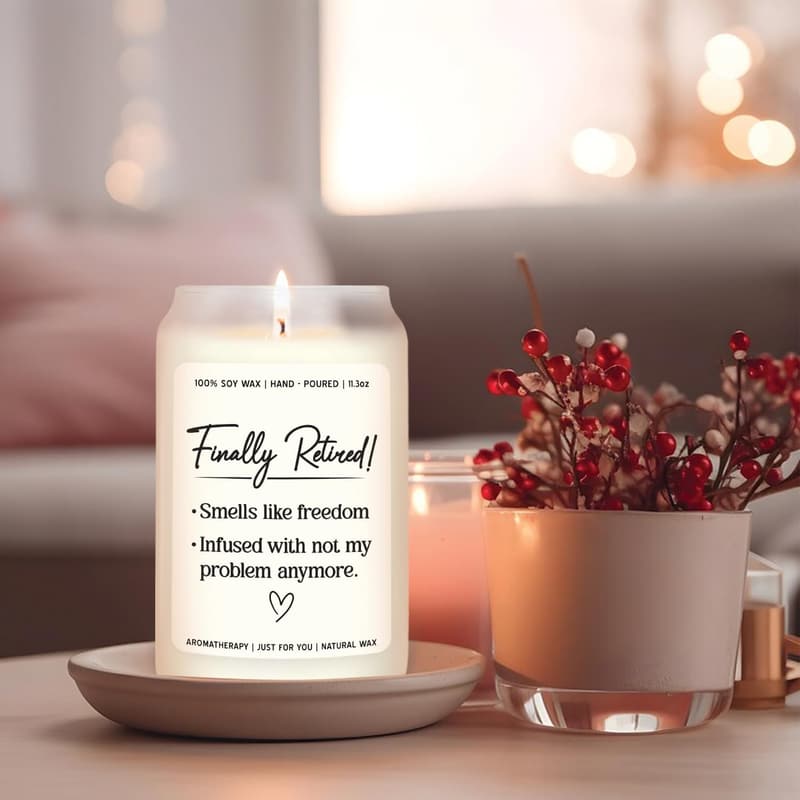Funny Retirement Candle - Perfect Gift for Women, Moms, Nurses, Teachers