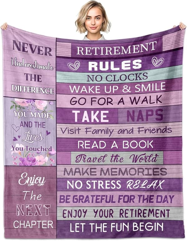 2025 Retirement Gift Blanket for Women – 60