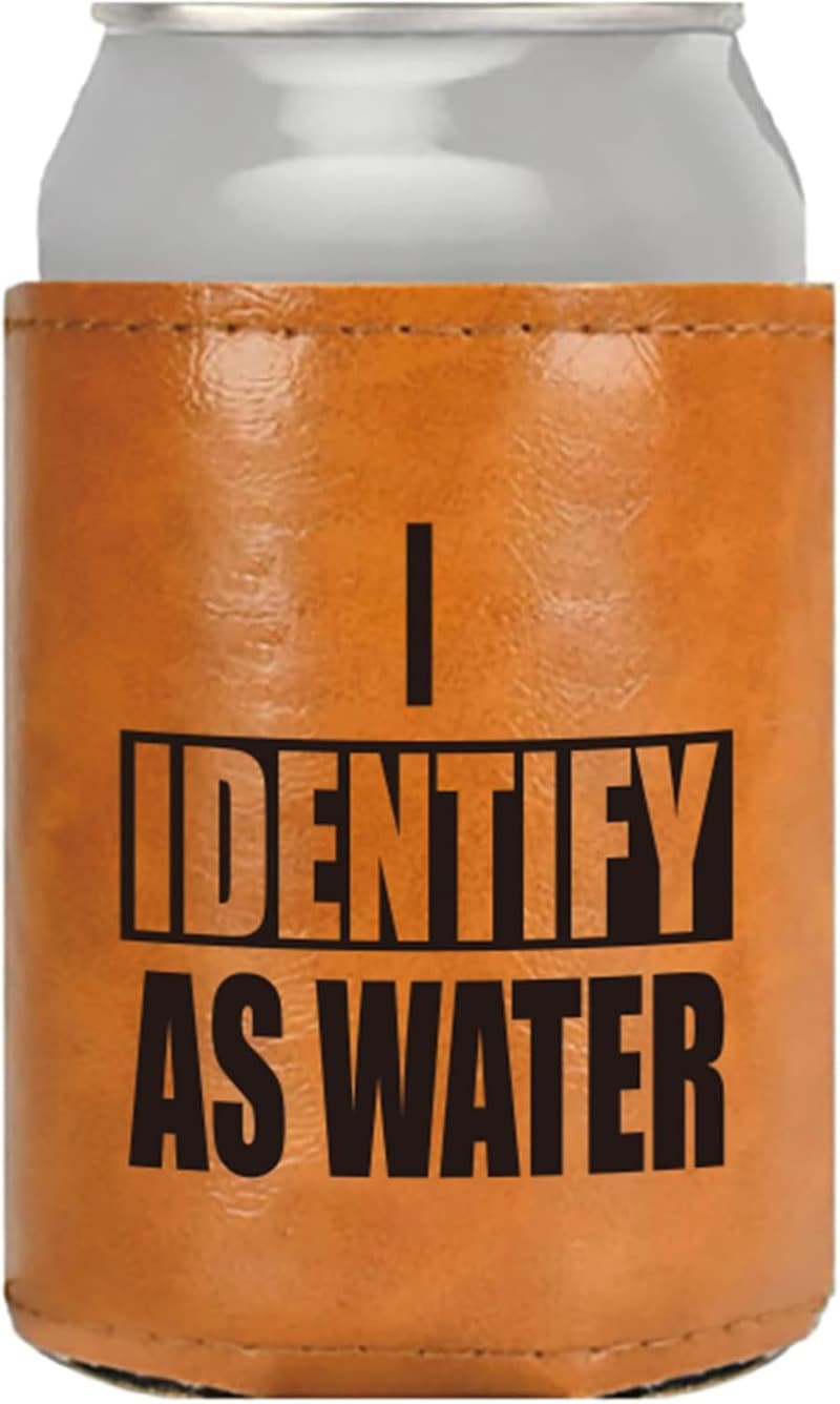 Funny Faux Leather Water Cooler Sleeve for Dad's Birthday
