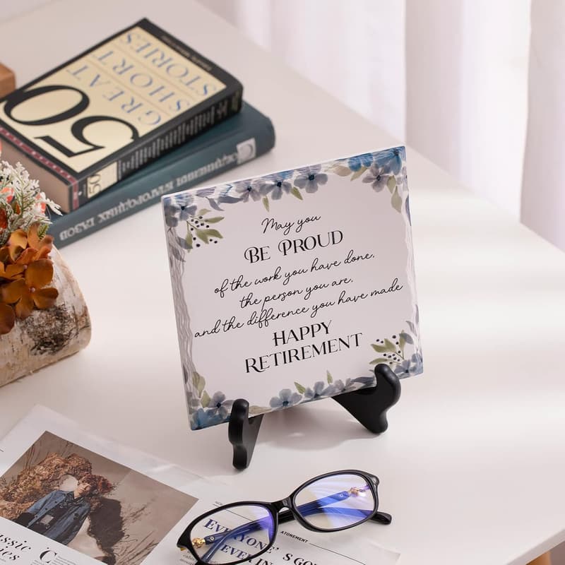 Retirement Party Decoration - Funny Ceramic Plaque for Coworkers