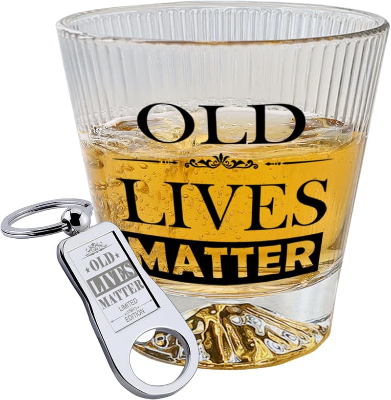 Funny Whiskey Glass for Men's 40th, 50th, 60th Birthday