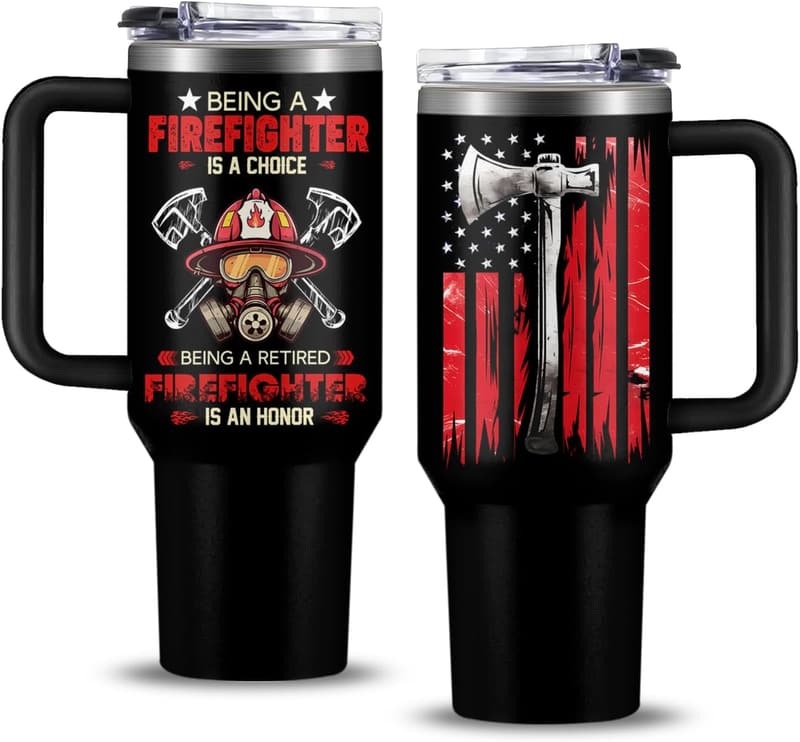 Retirement Gifts for Firefighters 40 oz Stainless Steel Tumbler