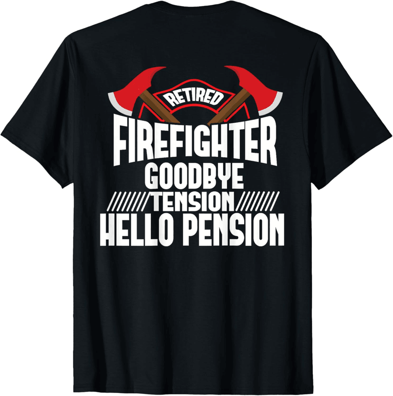 Retired Firefighter Thin Red Line Retirement T-Shirt