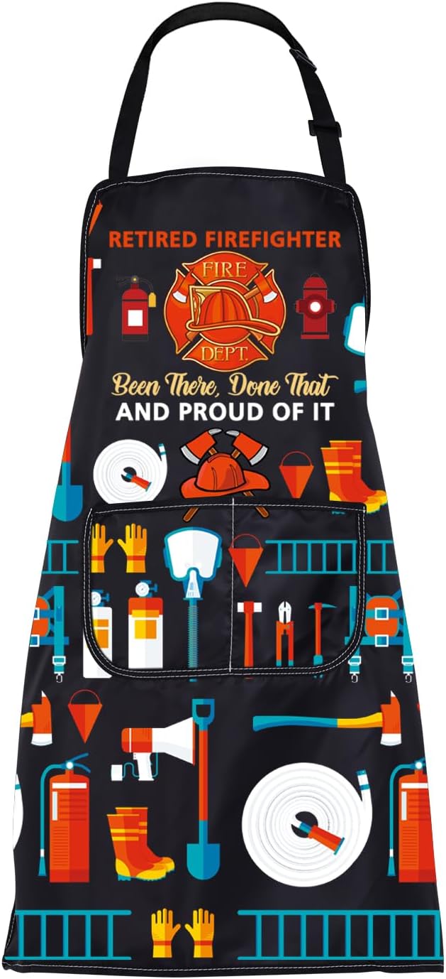 Firefighter Retirement Apron with Pockets