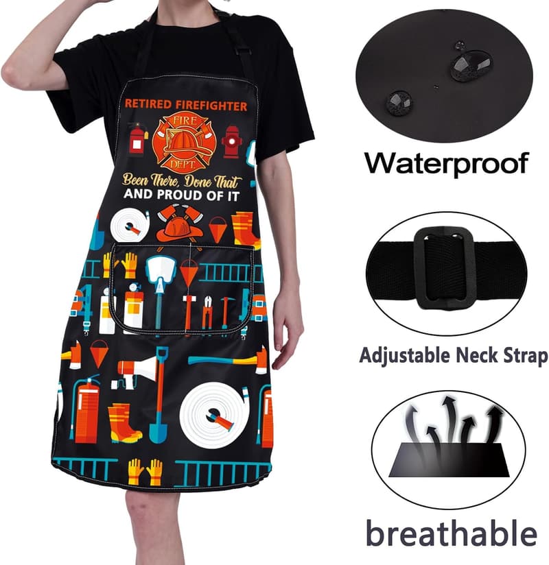 Firefighter Retirement Apron with Pockets