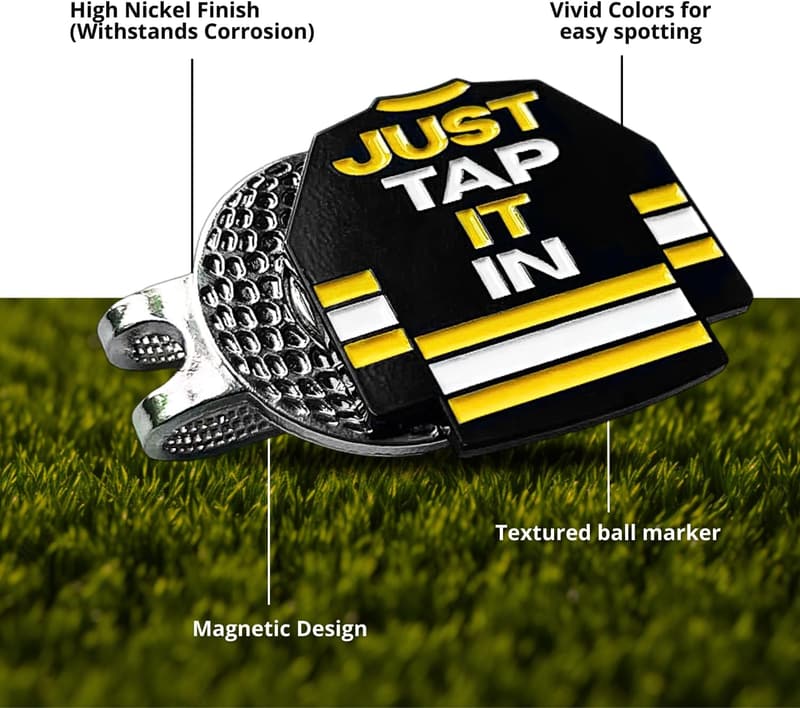 Funny Golf Ball Marker with Magnetic Hat Clip for Men & Women