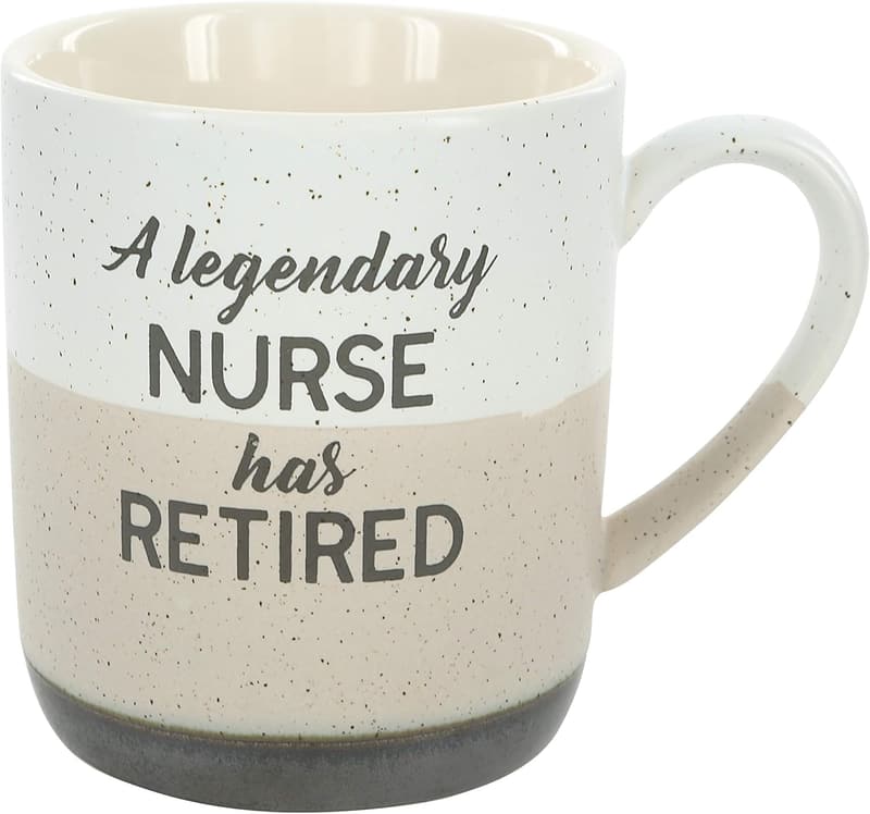 Retirement Gift: 15oz Speckled Stoneware Coffee Mug