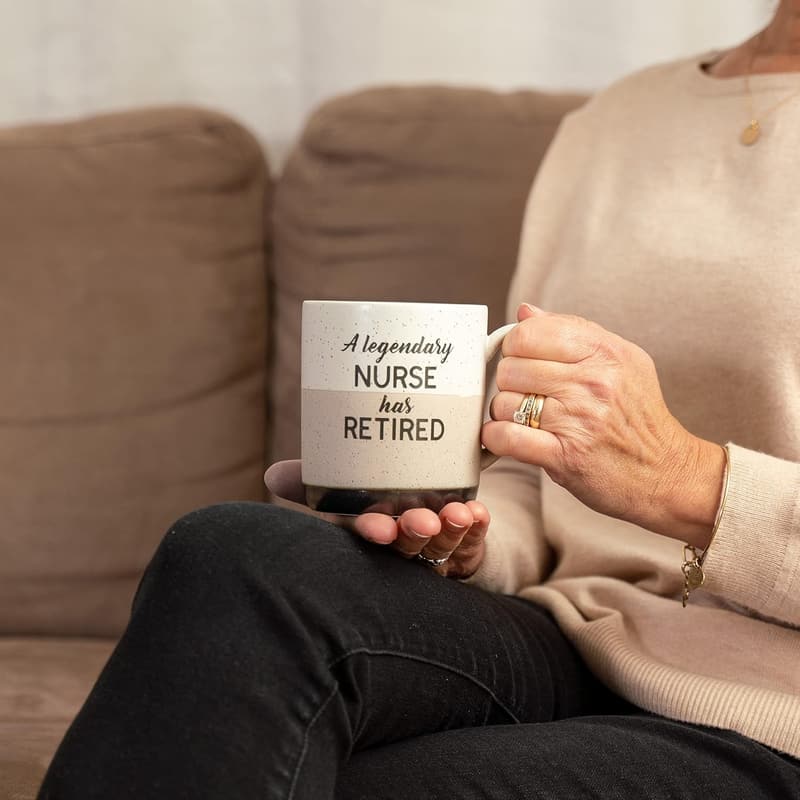 Retirement Gift: 15oz Speckled Stoneware Coffee Mug