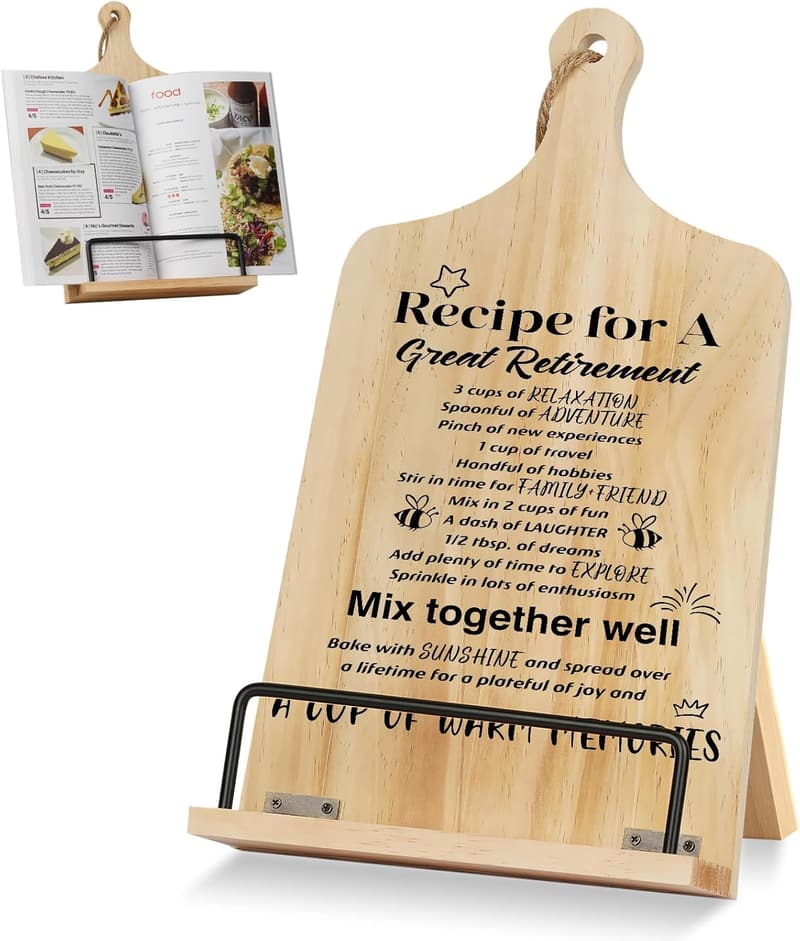 Retirement Gift: Cookbook Stand for Women