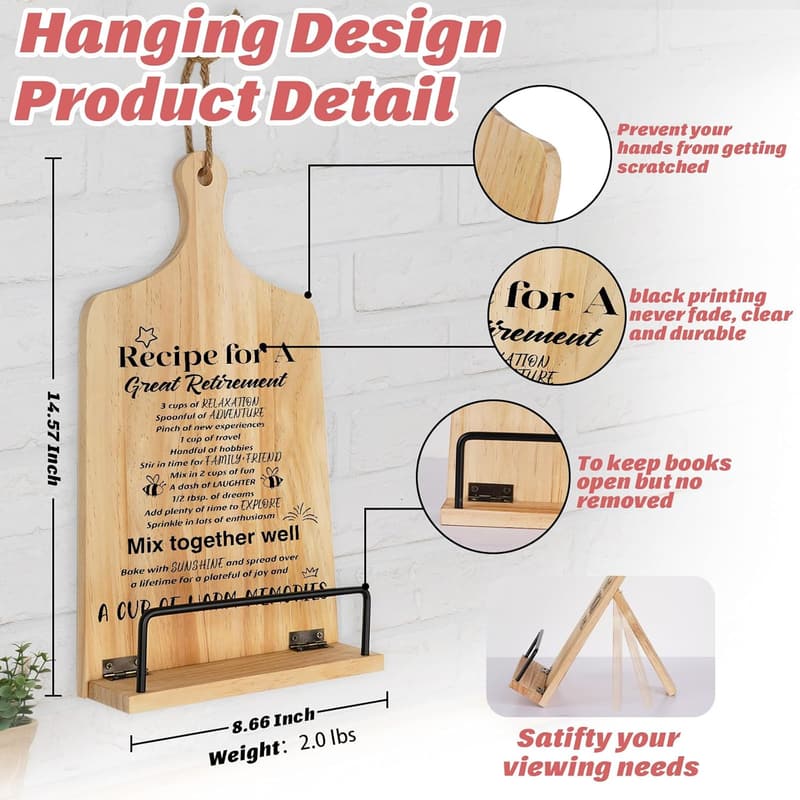 Retirement Gift: Cookbook Stand for Women