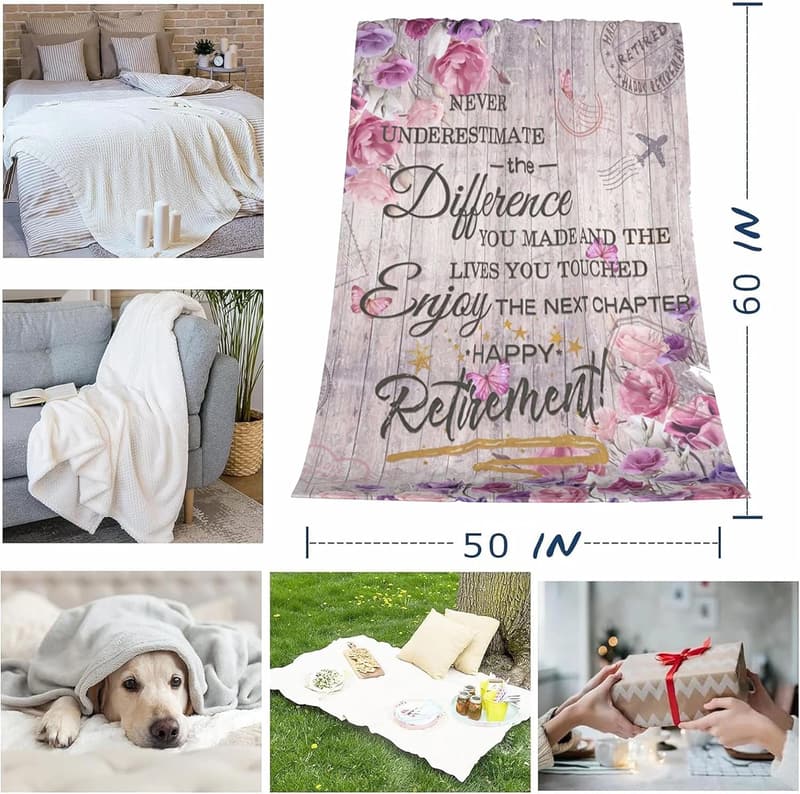 Happy Retirement Blanket for Women, 60