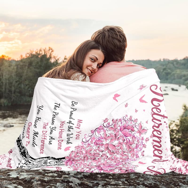 2025 Retirement Blanket for Women, Cozy Farewell Gift