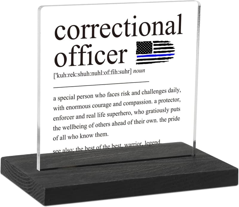 Correctional Officer Appreciation Desk Décor Sign Gift