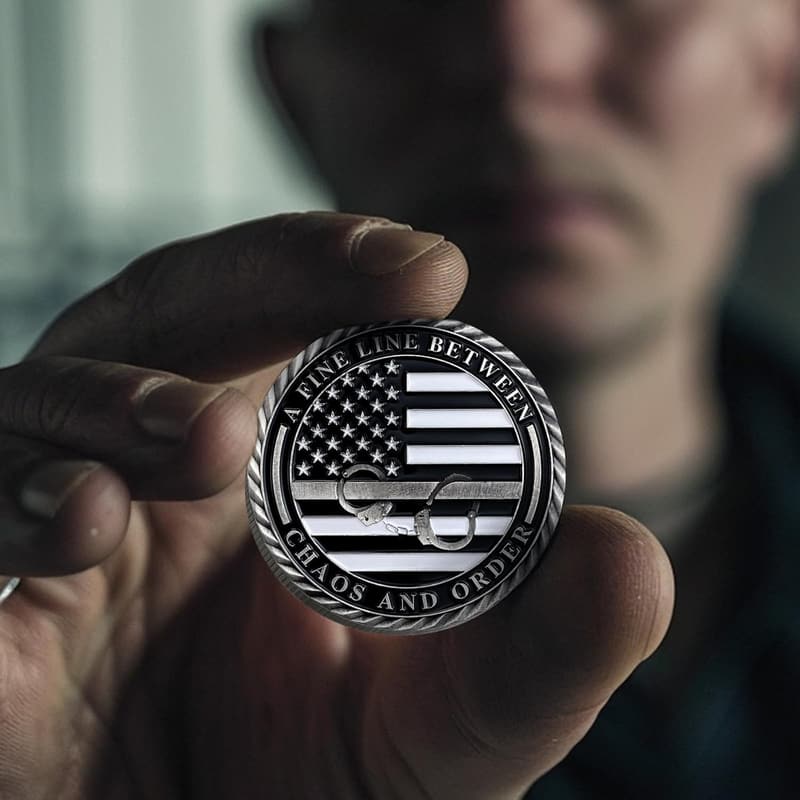 Correctional Officer Challenge Coin - Delicate Gray Design