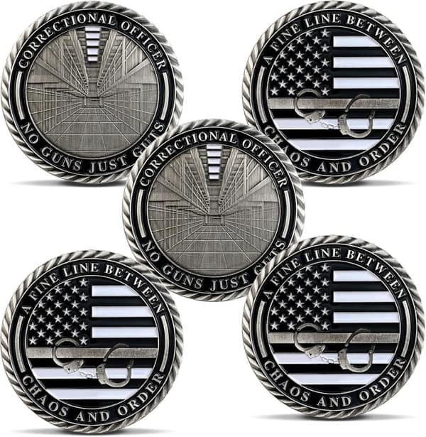 Correctional Officer Silver Challenge Coin Set - Law Enforcement Gifts