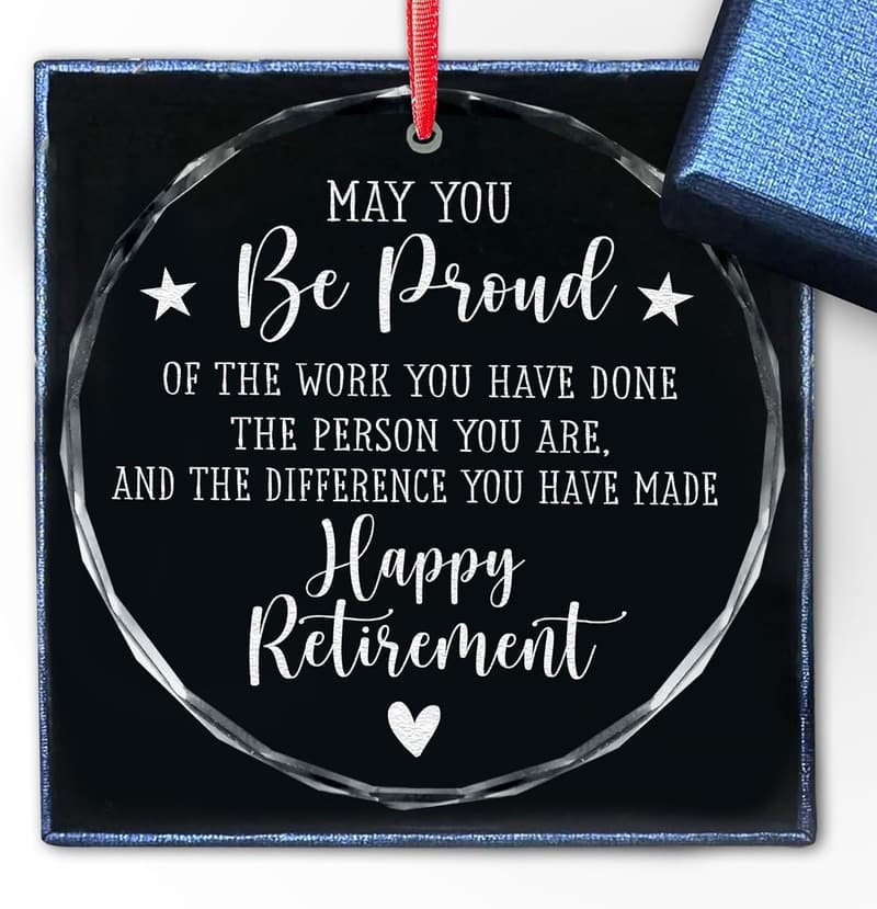 2025 Retirement Glass Ornaments for Men and Women