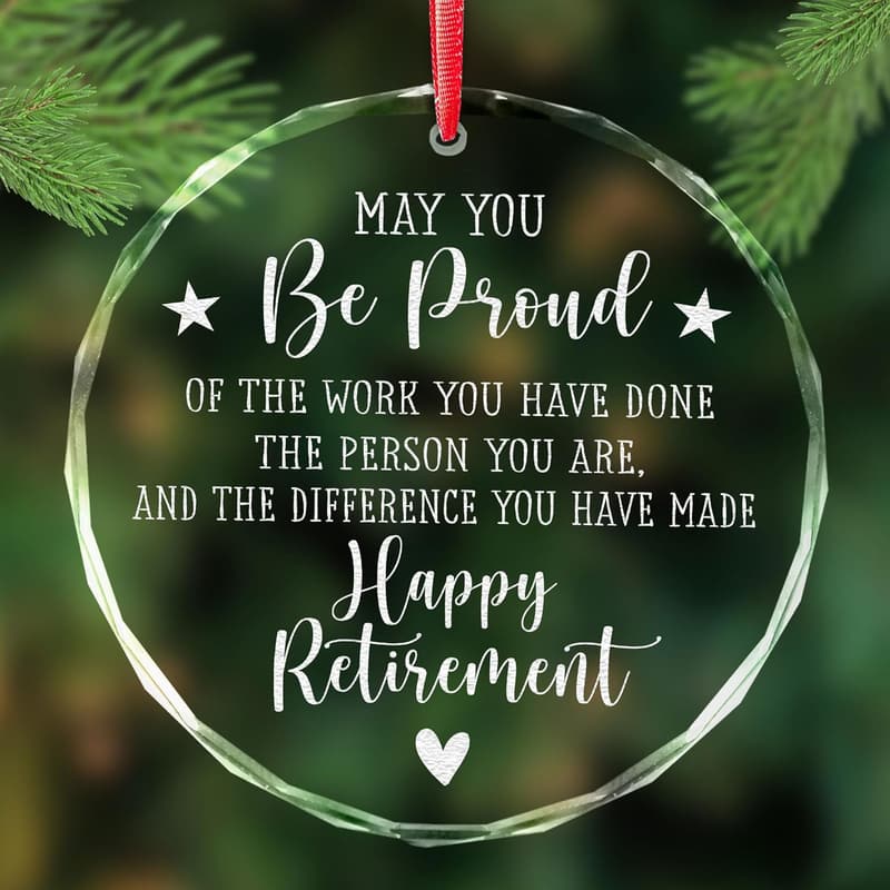 2025 Retirement Glass Ornaments for Men and Women