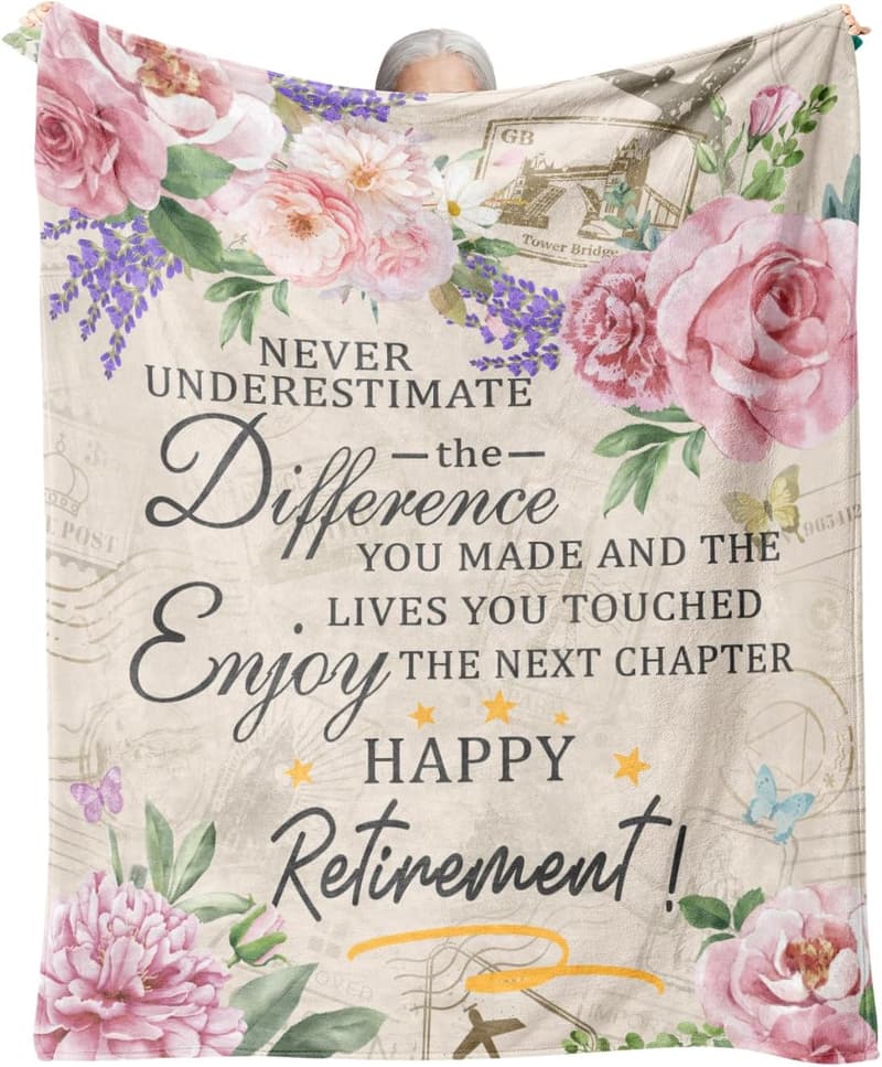 Retirement Blanket for Women - Cozy Farewell Gift, 60