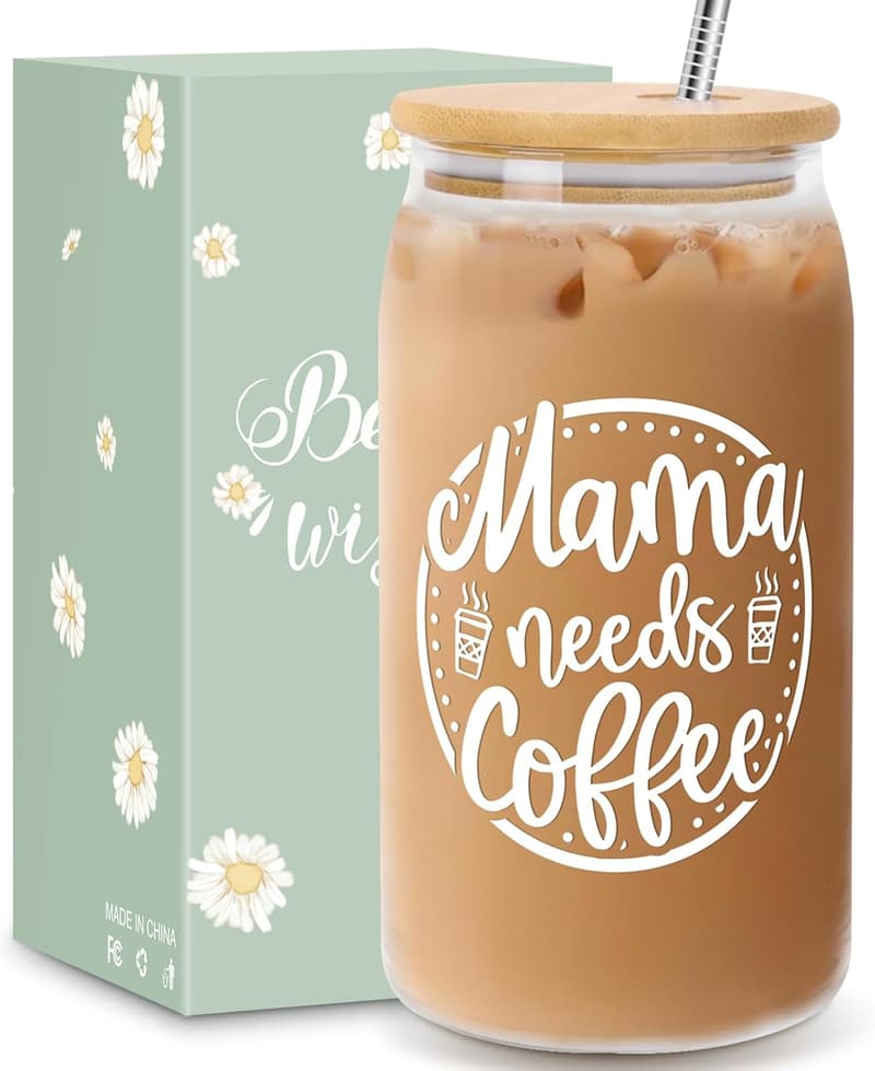 Personalized 16oz Can Glass - Unique Gift for Mom