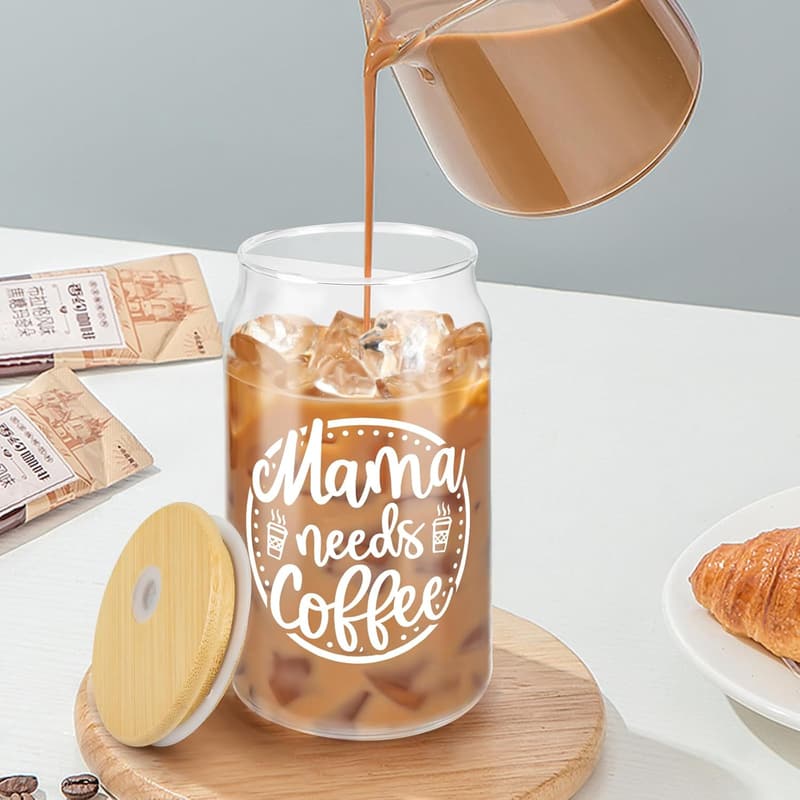 Personalized 16oz Can Glass - Unique Gift for Mom