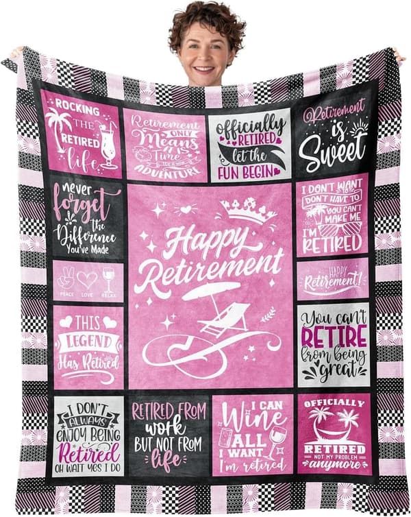 Retirement Blanket for Women - Perfect Gift, 50