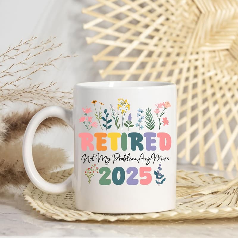 Personalized 11oz Coffee Mug for Women's Retirement Gift
