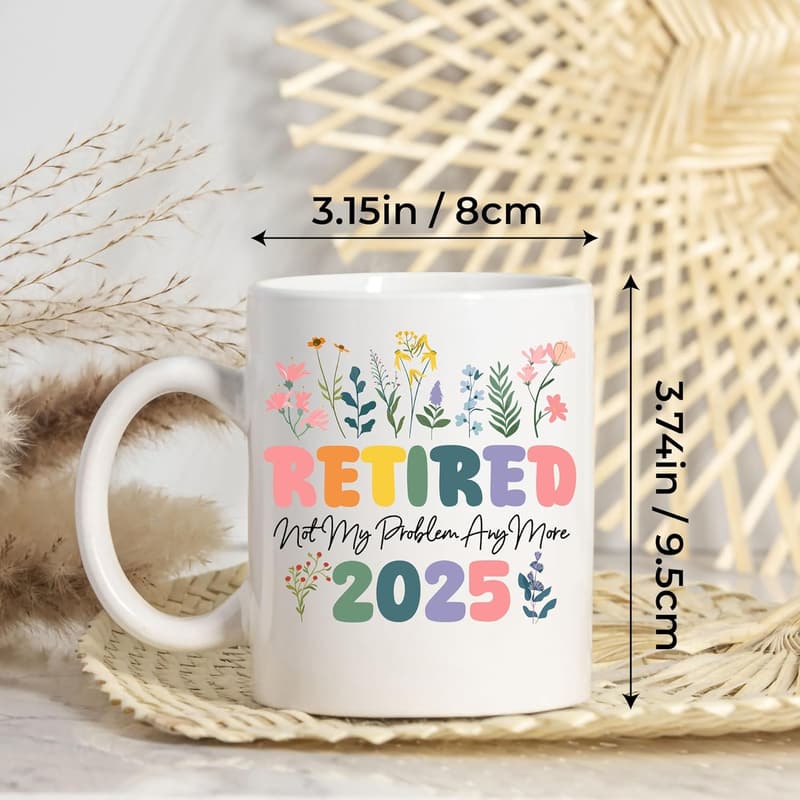 Personalized 11oz Coffee Mug for Women's Retirement Gift