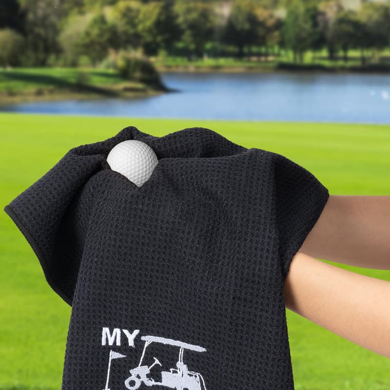 Funny Golf Towels Gift Set, Microfiber with Clip - Sport Accessories