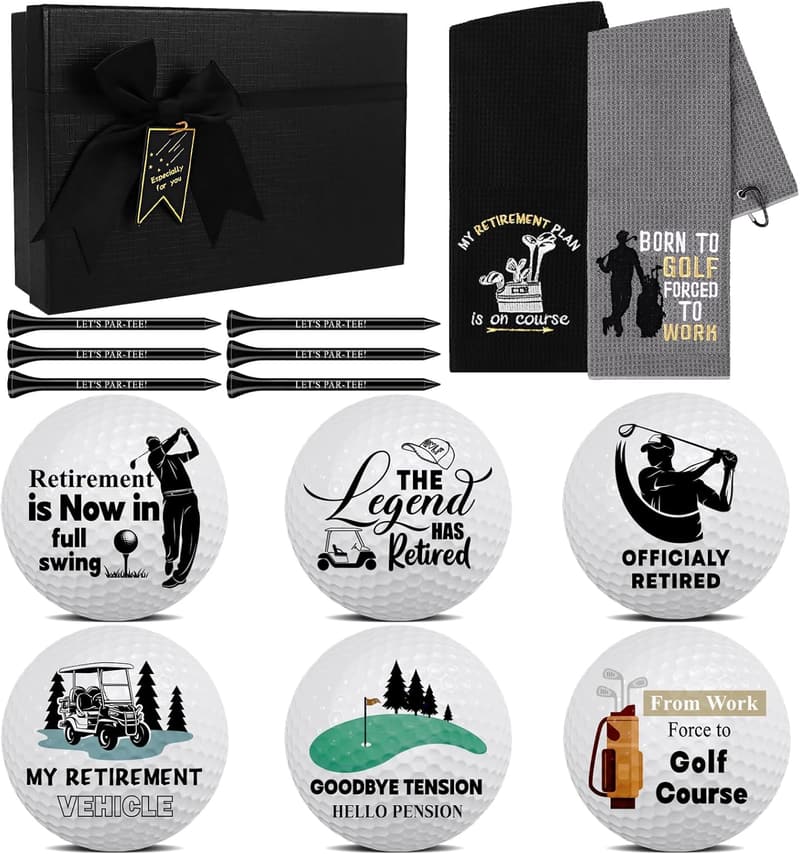 Funny Retirement Golf Gifts Set for Dad and Coworkers
