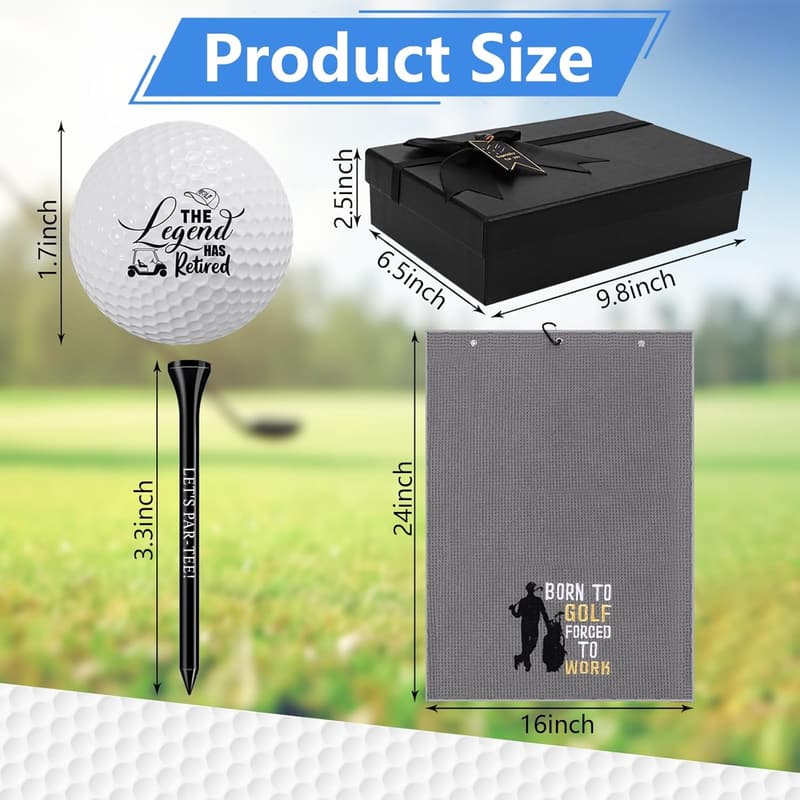 Funny Retirement Golf Gifts Set for Dad and Coworkers
