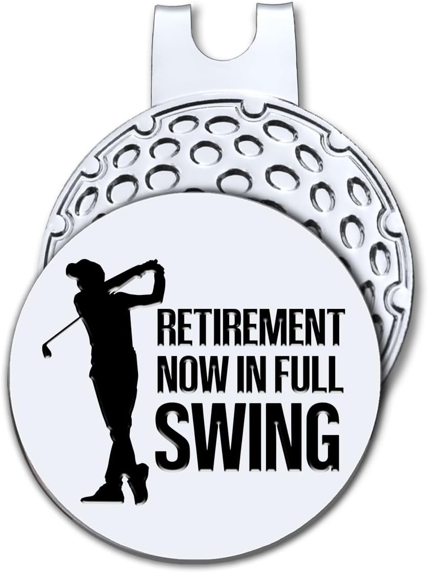 Funny Golf Ball Marker with Magnetic Clip for Retirement Gift
