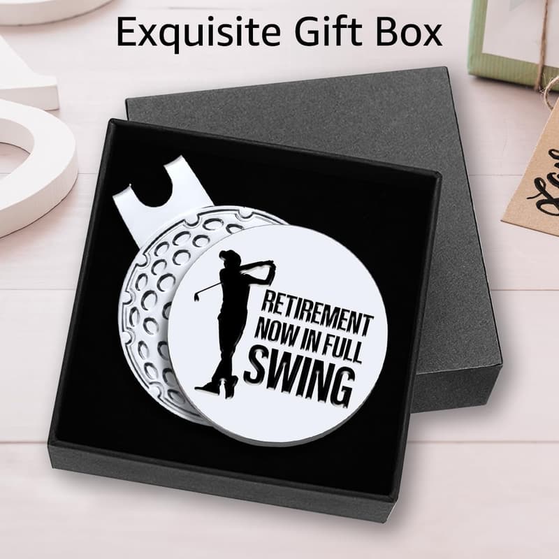 Funny Golf Ball Marker with Magnetic Clip for Retirement Gift