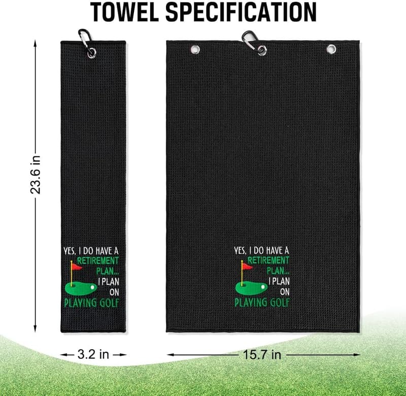 Funny Retirement Golf Towel with Clip - Gift for Golf Lovers