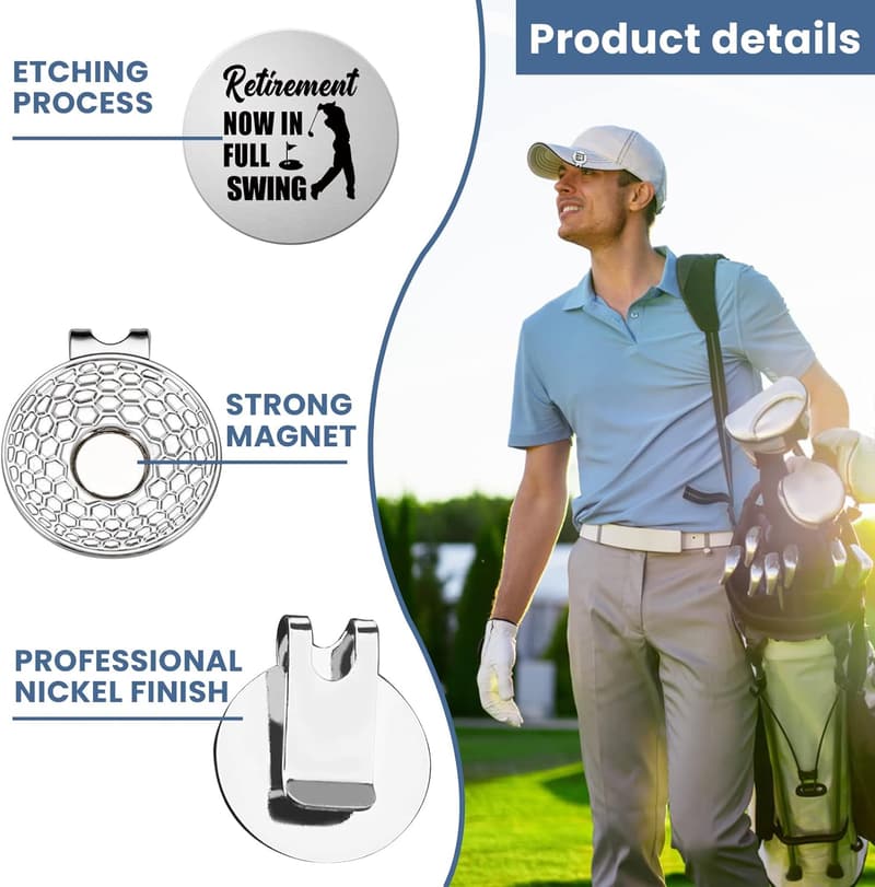 Funny Golf Ball Marker with Magnetic Hat Clip - Gift for Golfers
