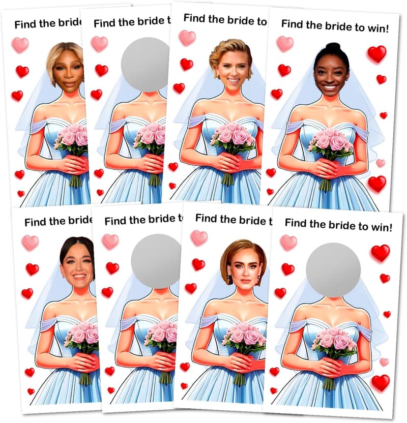 Bridal Shower Scratch-Off Game Cards - 40 Pack for Guests