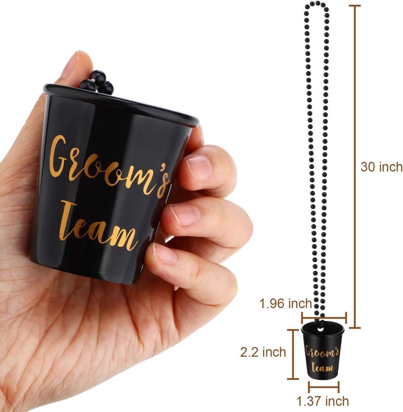 Bachelorette Party Shot Glass Necklace Set - 12 Pcs