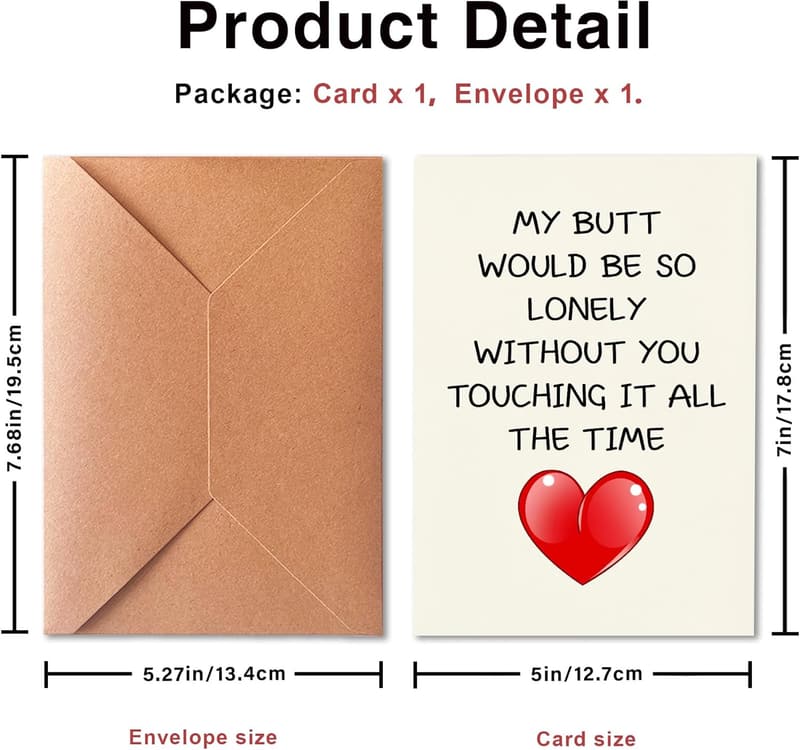 Cheeky Birthday Card for Him - Humorous Design with Envelope
