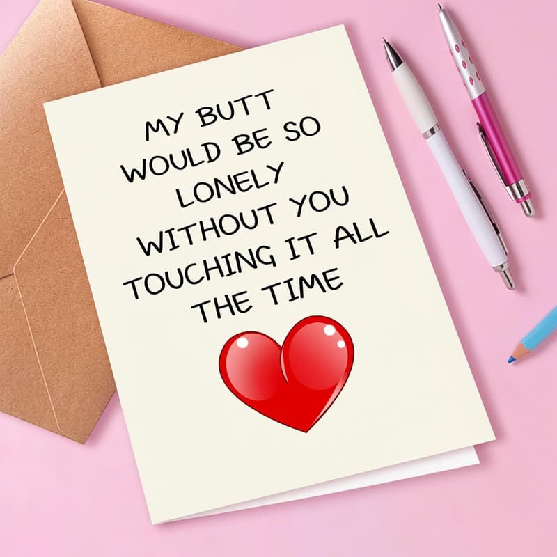 Cheeky Birthday Card for Him - Humorous Design with Envelope