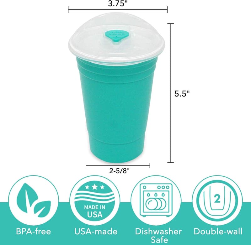 16 oz BPA-Free Red Party Cups with Lids - 2 Pack